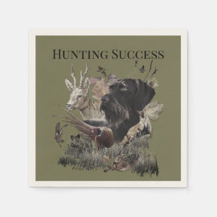 Hunting Success,Deutsch Drahthaar Napkin