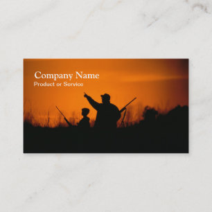 Hunting sunset business card