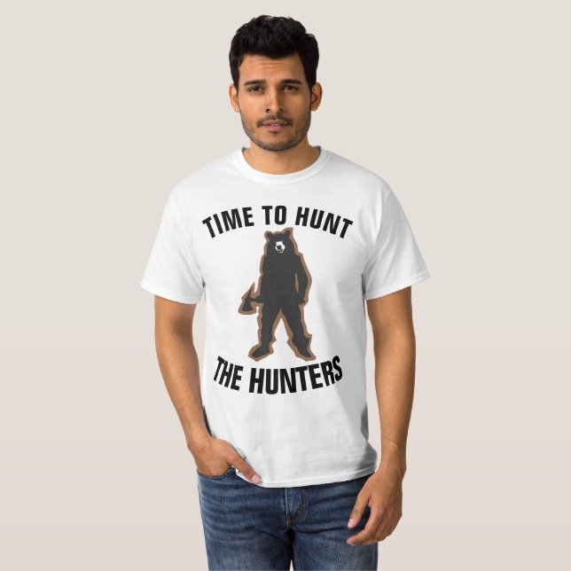 HUNTING T-shirts, TIME TO HUNT, Anti-Hunting T-Shirt (Front Full)