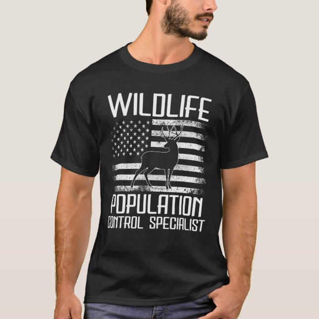 Hunting Tee Wildlife Population Control Spe Funny  (Front)