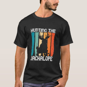Hunting The Jackalope Retro Cryptozoology Cryptid T-Shirt