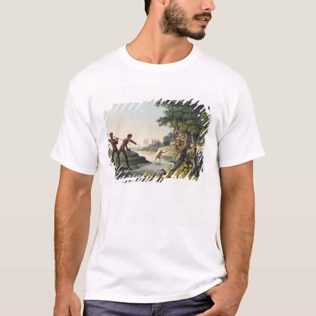 Hunting the Kangaroo, aborigines in New South Wale T-Shirt (Front)