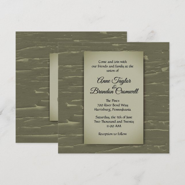 Hunting Theme Wedding Invitation (Front/Back)