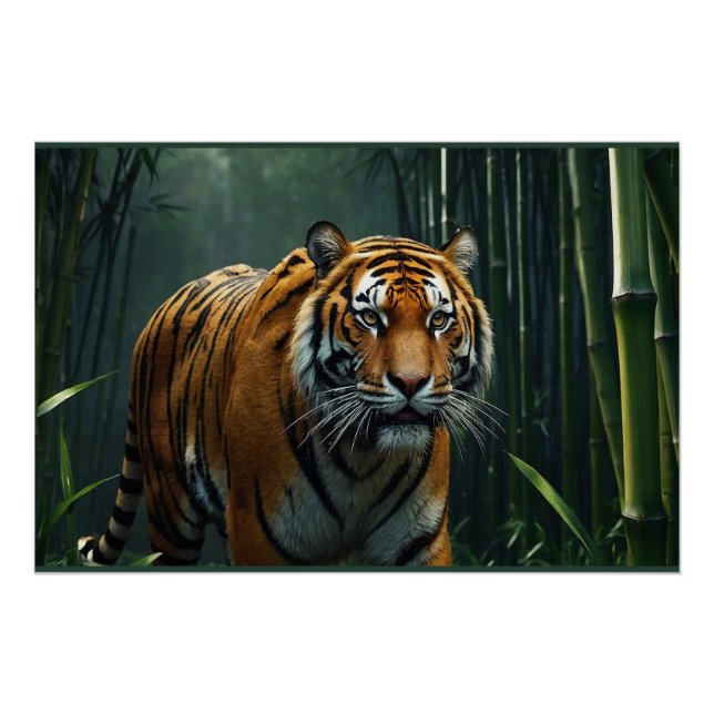 Hunting Tiger in Bamboo Grove Poster (Front)
