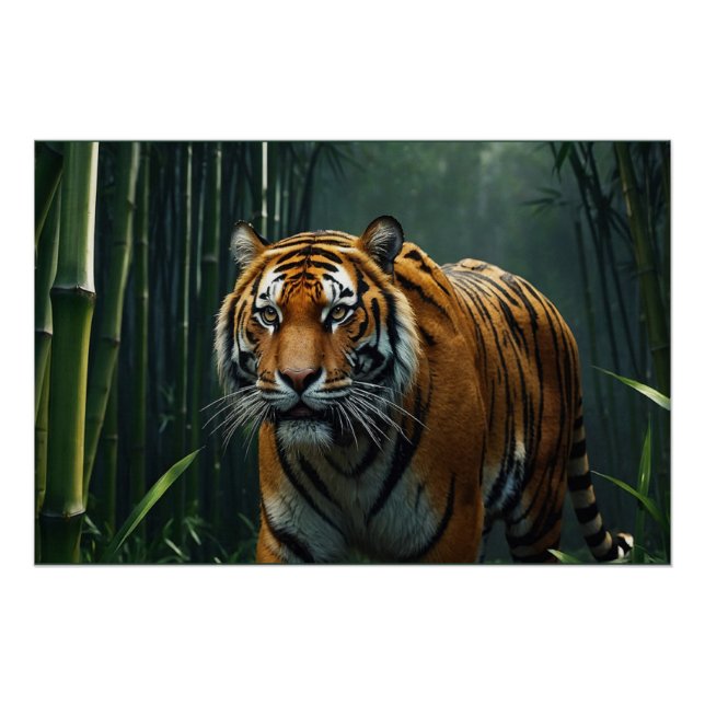 Hunting Tiger in Bamboo Grove Poster (Front)