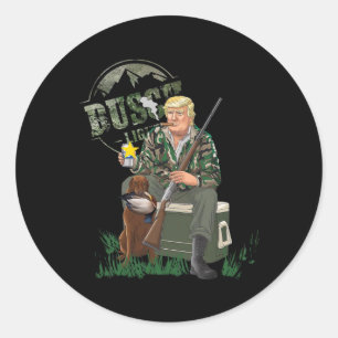 Hunting Trump Camo Duck Election Mega 2024 Voter Classic Round Sticker