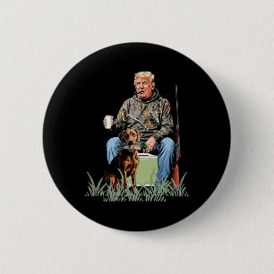 Hunting Trump Camouflage Funny Duck Hunting Season 6 Cm Round Badge