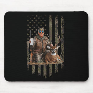 Hunting Trump Camouflage Usa Flag Deer Hunting Sea Mouse Mat