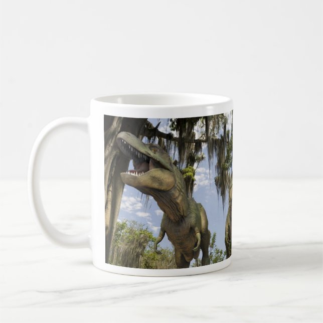 Hunting Tyrannosaurs Coffee Mug (Left)