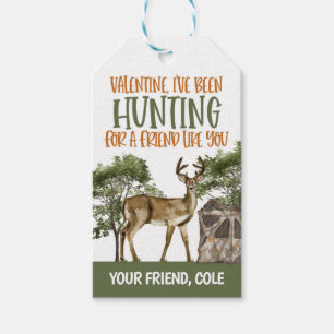Hunting Valentine Deer Favour Tag