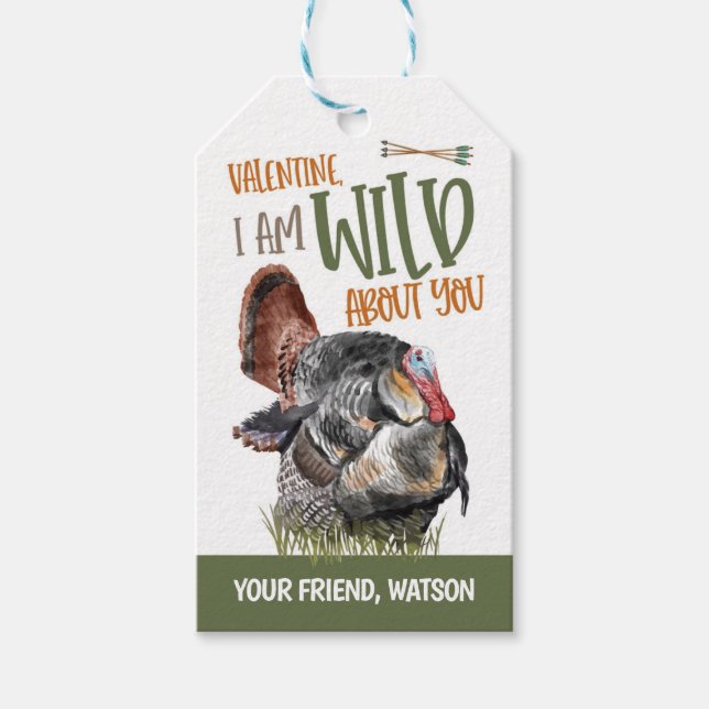 Hunting Valentine Favour Tag (Front)