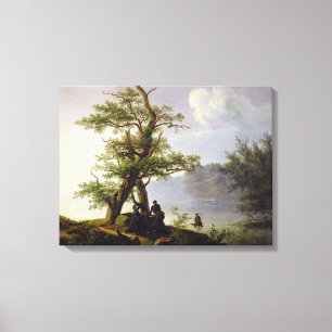 Hunting Waterfowl, 1828 Canvas Print