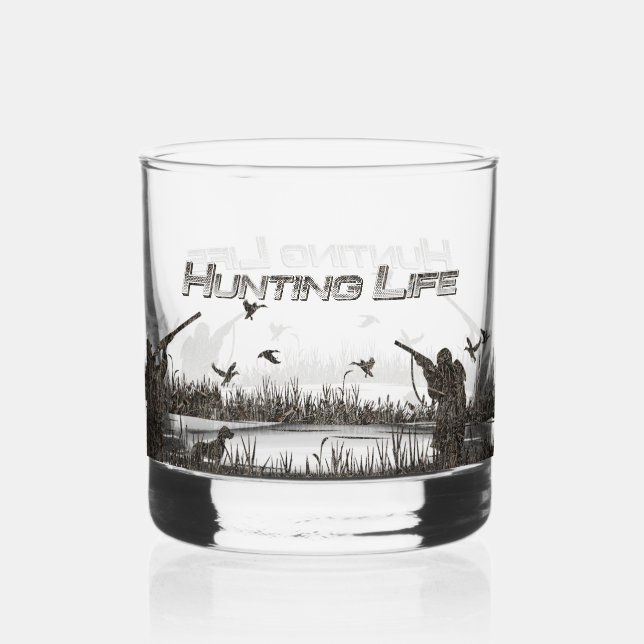Hunting Whiskey Glass (Back)