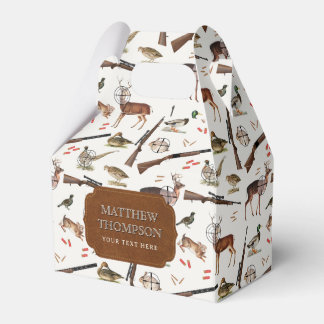 Hunting Wildlife Outdoorsman Pattern Favour Box