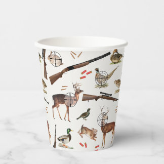 Hunting Wildlife Outdoorsman Pattern Paper Cups