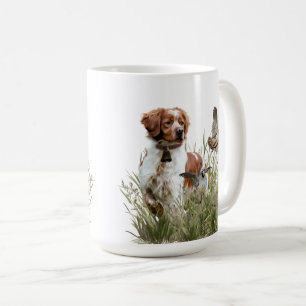 Hunting with a Brittany dog, Art  Coffee Mug