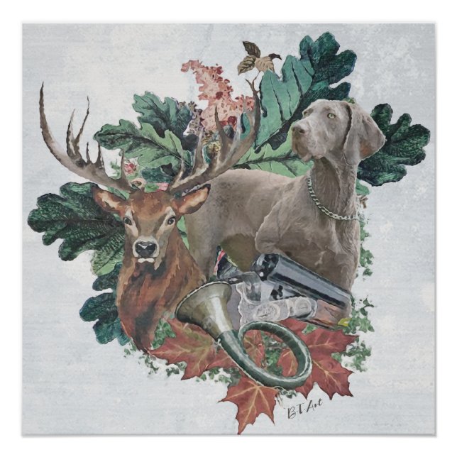 Hunting with a Weimaraner, "Grey Ghost"     Poster (Front)