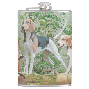 Hunting with hounds    hip flask