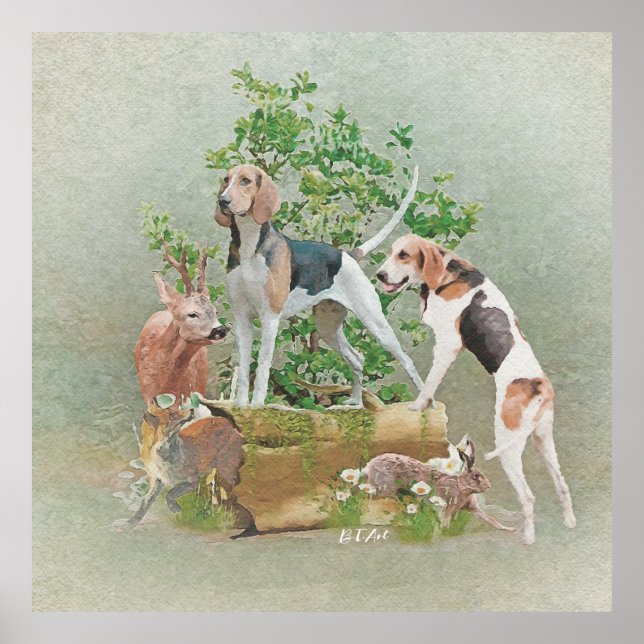 Hunting with hounds   poster (Front)