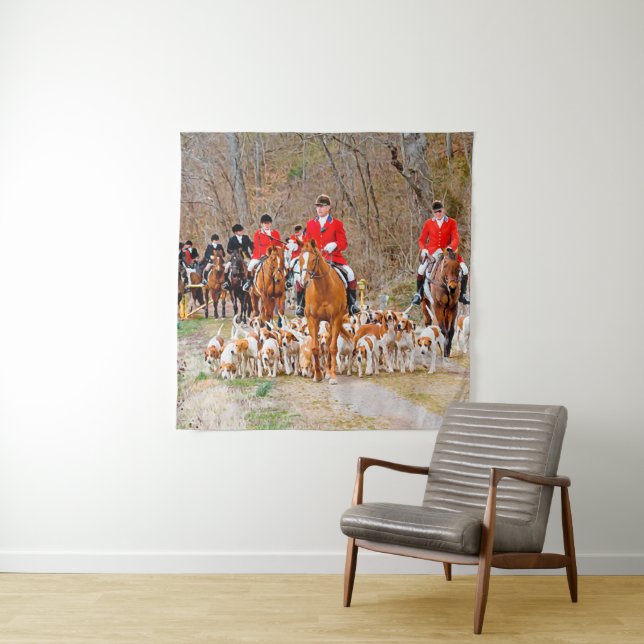 Hunting with hounds     tapestry (In Situ)