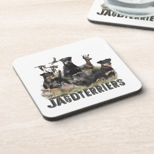 Hunting with Jagdterriers , Art Coaster