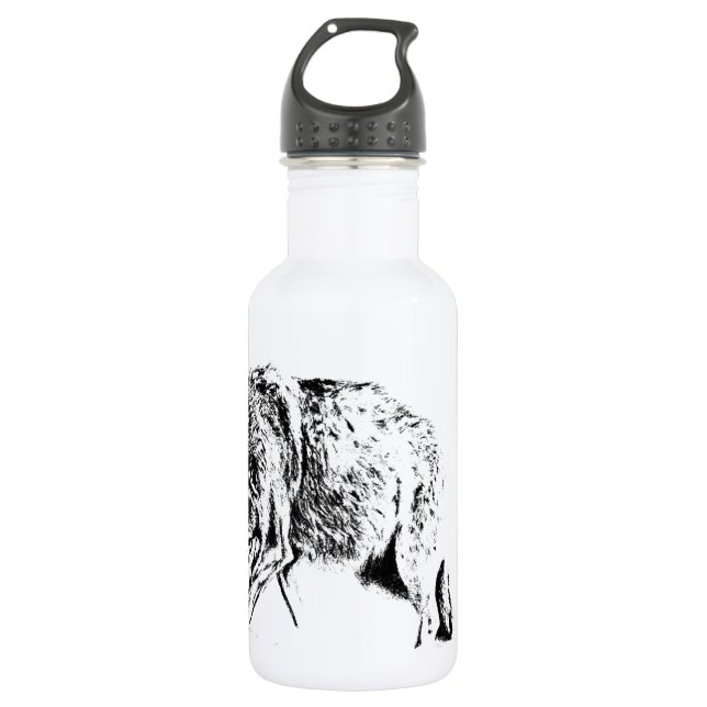 Hunting Wolf 532 Ml Water Bottle (Front)