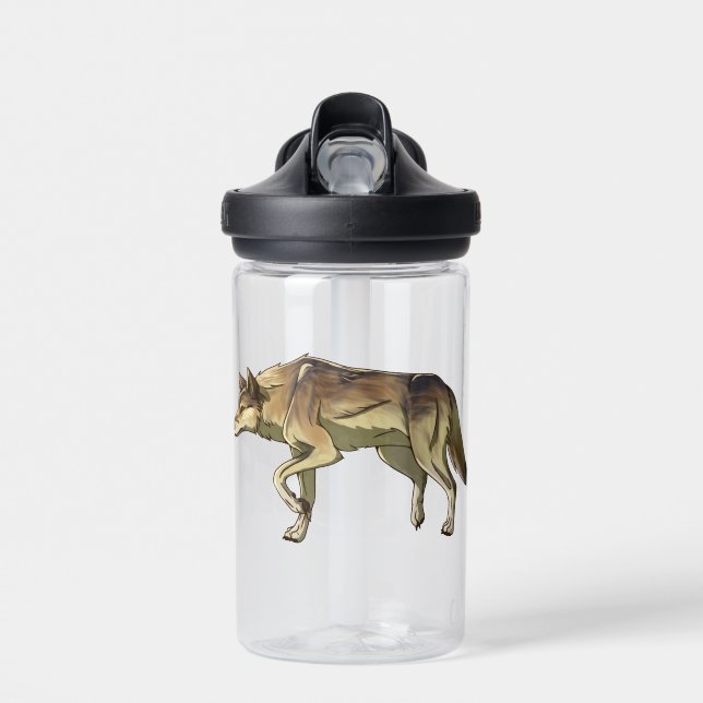 Hunting Wolf Water Bottle (Front)