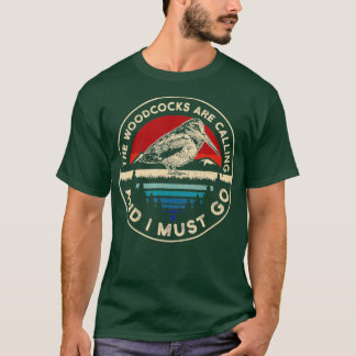 Hunting Woodcock bird Retro funny phone calls Hunt T-Shirt
