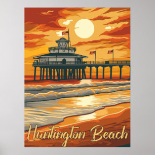 Huntington Beach - A Blast from the Past Poster