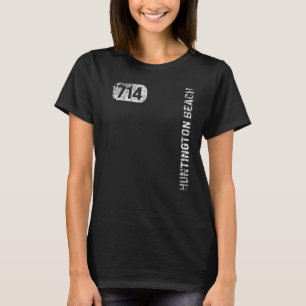 Huntington Beach California 714 Area Code Vintage  T-Shirt