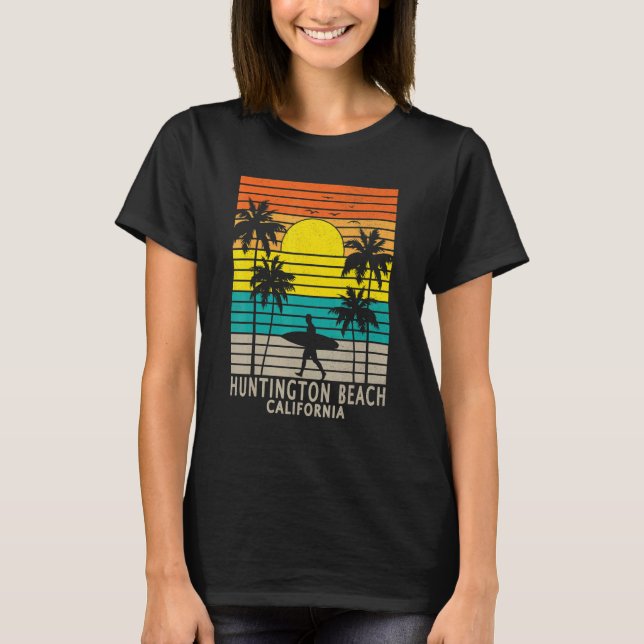 Huntington Beach California CA Surfer Surfing Surf T-Shirt (Front)