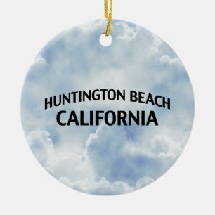 Huntington Beach California Ceramic Tree Decoration