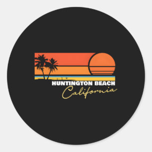 Huntington Beach California Classic Round Sticker