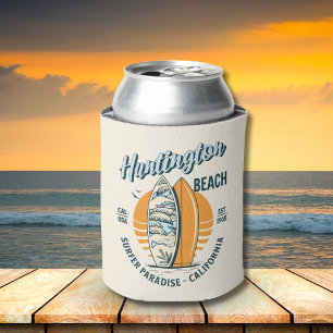 Huntington Beach California Funny California Beach Can Cooler