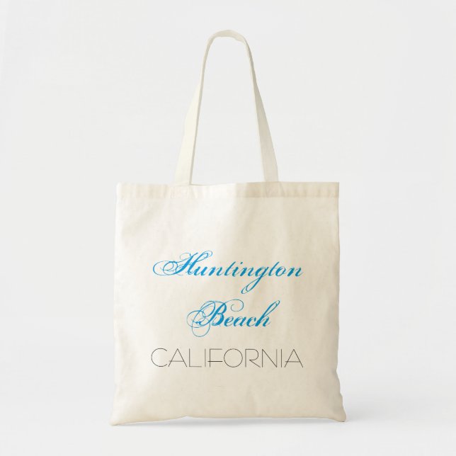 Huntington Beach CALIFORNIA funny customisable Tote Bag (Front)