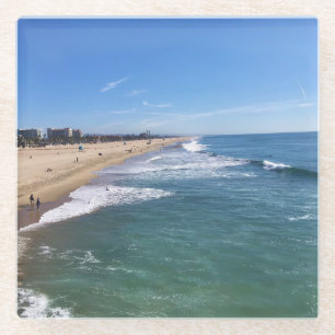 Huntington Beach, California Glass Coaster