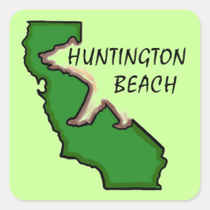 Huntington Beach California green state stickers