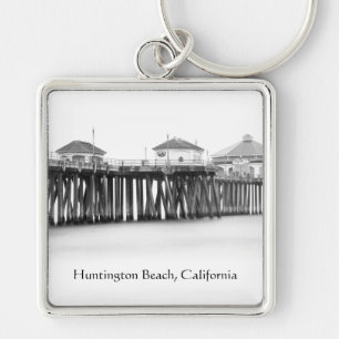 Huntington Beach , California Pier Key Ring