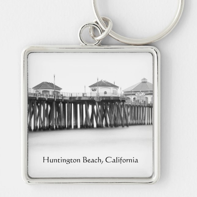 Huntington Beach , California  Pier Key Ring (Front)
