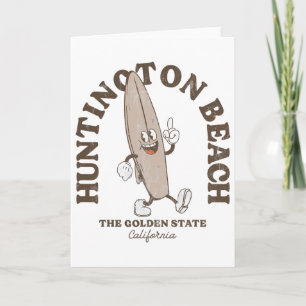 Huntington Beach California Retro Surfer Vintage B Card