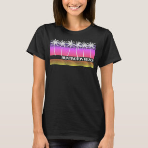 Huntington Beach California Retro Vintage Sunset 7 T-Shirt