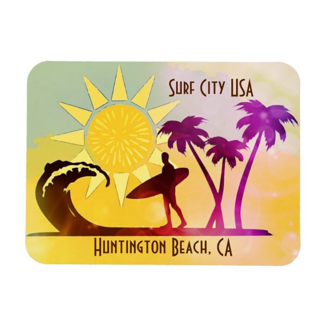 Huntington Beach California Surf City USA Magnet (Horizontal)
