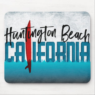 Huntington Beach California Surfboard Surfing Mouse Mat