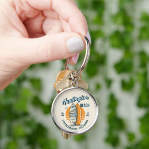 Huntington Beach California Surfer Paradise Key Ring