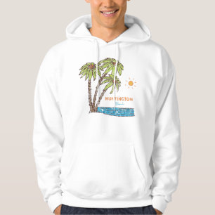 Huntington Beach, California Surfing Vi Hoodie