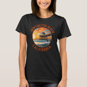 Huntington Beach California Travel Art Vintage T-Shirt