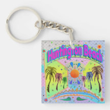 Huntington Beach Calm Desire Keychain