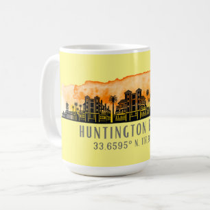 Huntington Beach City Silhouette  Coffee Mug