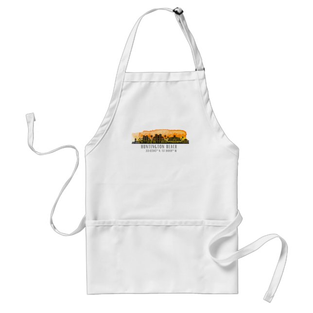 Huntington Beach City Silhouette  Standard Apron (Front)