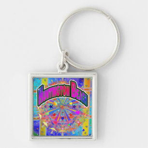 Huntington Beach Cosmic Unity Keychain